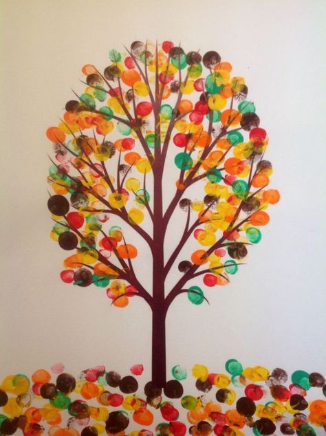 Finger Tree Painting, Fingerpaint Kids Ideas, Finger Print Activity For Kids, Finger Painting Crafts, Finger Paint Ideas, Thumb Painting For Kids, Thumb Painting Ideas, Finger Print Painting Ideas, Finger Print Art Ideas