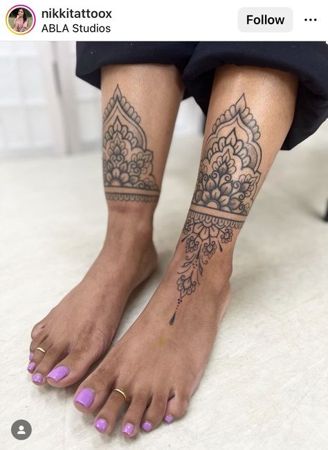 Shin Mandala Tattoo Women, Mandela Tattoo Shin, Woman’s Shin Tattoo, Mandela Tattoo Ankle, Lower Front Leg Tattoos Women, Women’s Shin Tattoo Ideas, Ankle And Leg Tattoos For Women, Ornamental Shin Tattoos For Women, Ankle Shin Tattoos For Women