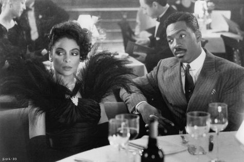 Think of the movie "Harlem Nights" for style...I will be channeling my inner Jasmine Guy for my Bday night!     Still of Eddie Murphy and Jasmine Guy in Harlem Nights Harlem Nights Movie, Harlem Nights Theme Party, Harlem Nights Party, Harlem Nights Theme, Jasmine Guy, Harlem Nights, Cotton Club, Vintage Black Glamour, Eddie Murphy