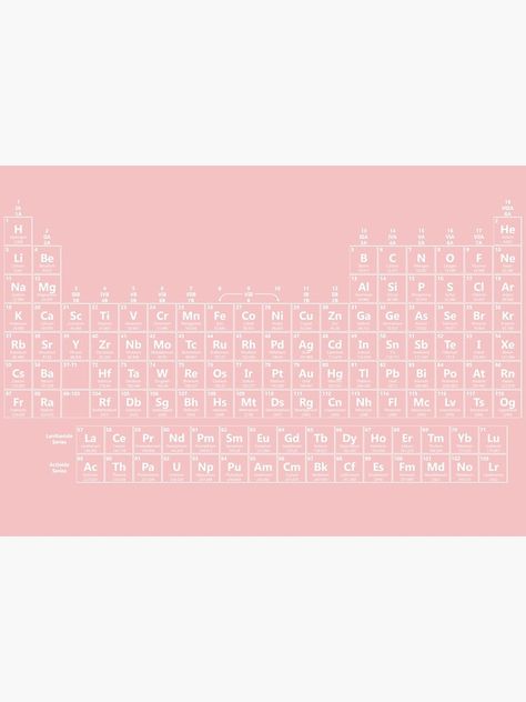 "Pretty Periodic Table White Pink" Photographic Print by micaelagrimes | Redbubble Pink Periodic Table, Pink Chemistry, Periodic Table Poster, Chemistry Set, College Dorm Room Decor, 11th Grade, Pink Posters, Dorm Room Decor, College Dorm