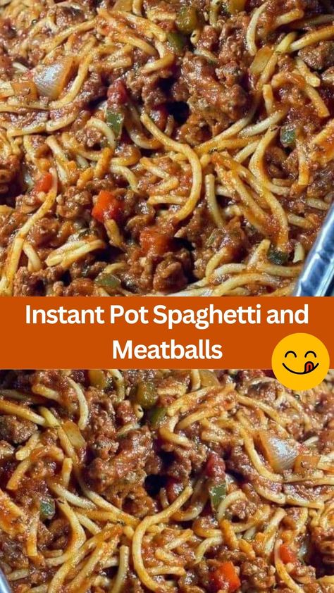 Instant Pot Spaghetti and Meatballs - Who doesn't love a hearty plate of spaghetti and meatballs? With an Instant Pot, you can enjoy this classic Italian dish in a fraction of the time. Bu... Meatballs Instant Pot, Instant Pot Spaghetti And Meatballs, Pasta And Meatballs, Plate Of Spaghetti, Instant Pot Spaghetti, Spaghetti Meatballs, Comfort Dinner, Meatball Pasta, Classic Italian Dishes