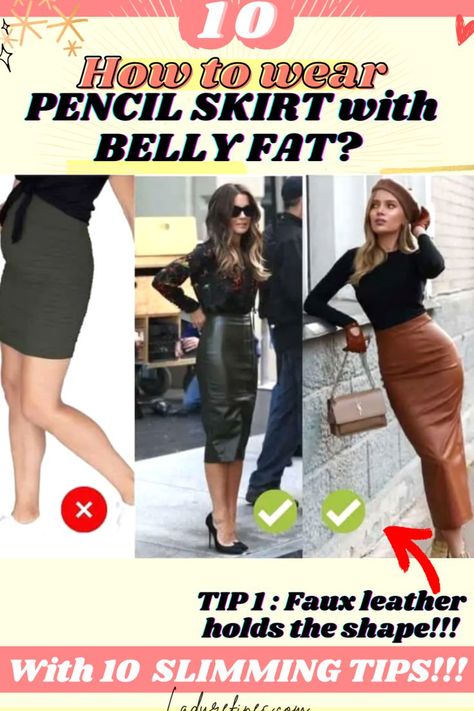 how to wear pencil skirt plus size - Fashion advice woman tips outfits. pencil skirt outfits classy, How to hide tummy fat in dresses, How to hide tummy in pencil dresses, how to wear pencil skirt plus size, How to hide belly fat in pencil skirt, slimming pencil dress tips, pencil skirt outfits for work, How to style pencil skirt casual, How to hide belly fat in pencil dresses Boots And Pencil Skirt Outfit, T Shirt And Pencil Skirt Outfit, Fall Pencil Skirt Outfits With Boots, Pencil Skirt For Petite Women, Skirt For Big Tummy, Pencil Skirt And Tights Outfit, Midi Pencil Skirt Outfit For Work, Tummy Outfits Hide, Leather Pencil Skirt Outfit Casual