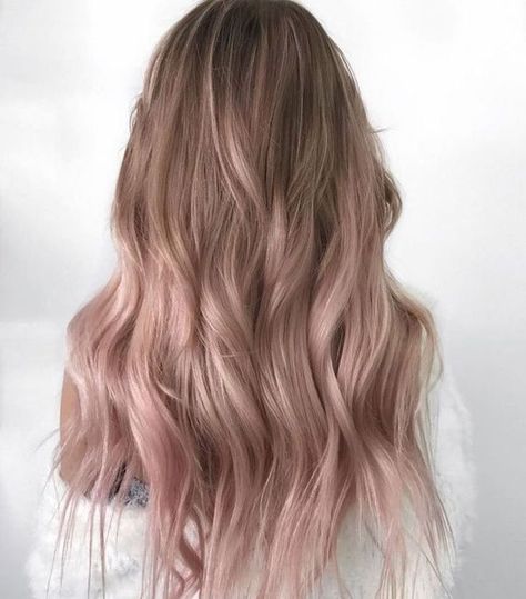 35 Charming Rose Gold Hair Colors Rose gold hair,hair colors,hairstyle ideas. Rose Gold And Blonde Hair, Gold Blonde Hair, Rose Gold Hair Ombre, Brown Hair Shades, Gold Hair Colors, Hair Color Rose Gold, Hair Toner, Pastel Pink Hair, Spring Hair Color