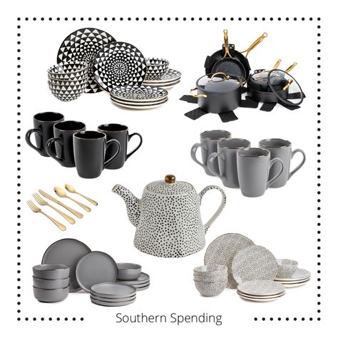 Shop Thyme & Table Drinkware Black Onyx … and other curated products on LTK, the easiest way to shop everything from your favorite creators. Thyme And Table Kitchen, Thyme And Table Dinnerware Ideas, Thyme And Table Dinnerware, Kitchen Dishes Sets, Thyme And Table, Daining Table, Walmart Kitchen, Black And White Dishes, Black Kitchen Decor