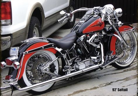 Harley Davidson Motorcycles Sportster, Harley Softail Custom, Vintage Harley Davidson Motorcycles, Harley Fatboy, Softail Custom, Custom Motorcycles Harley, Harley Davidson Art, Trike Motorcycle, Harley Softail