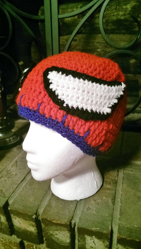 Spiderman Beanie Crochet Spiderman Beanie, Spiderman Beanie, Crochet Spiderman, Spiderman Hat, 2023 Crochet, Crochet Feather, Crochet Costumes, Knitted Beanies, Crochet Skull