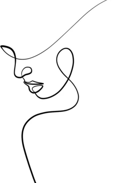 Minimalist Line Art Face, Free Printable Crafts, Creative Gift Wraps, Single Line Drawing, Face Lines, Line Art Tattoos, Line Art Design, Art Minimaliste, Pencil Art Drawings