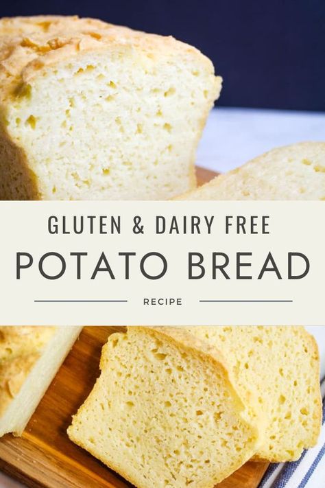 Low Gluten Bread, Potato Buns Recipe Gluten Free, Gf Potato Bread, Potato Flour Recipes Gluten Free, Gluten Free Potato Bread Recipe, Potato Bread Gluten Free, Soft Gluten Free Bread, Gluten Free Bread Machine Recipes, Gf Wraps