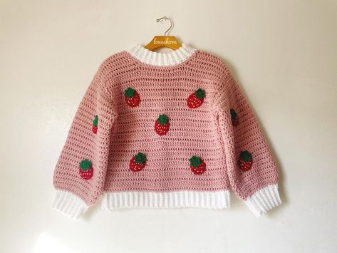 Caron Yarn, Stitch Hoodie, Crochet Cardigan Sweater, Easy Knit, Strawberry Milkshake, Cable Stitch, Fun Crochet Projects, Soft Clothes, Crochet Applique