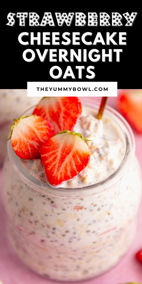 Strawberry Overnight Oats Strawberry Cheesecake Overnight Oats, Low Cal Breakfast, Cheesecake Overnight Oats, Strawberry Overnight Oats, Favorite Breakfast Recipes, Instant Oats, Breakfast Prep, Oats Recipe, Breakfast Toast