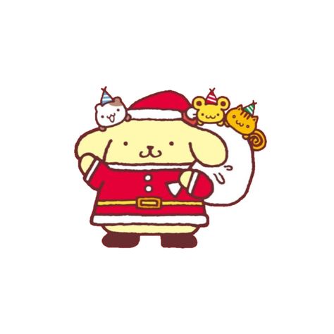 Pompompurin Christmas Icon, Pompompurin Christmas Pfp, Sanrio Characters Christmas, Christmas Pompompurin, Sanrio Xmas, Pompompurin Christmas, Keroppi Christmas, Christmas Pompom, Christmas Sanrio