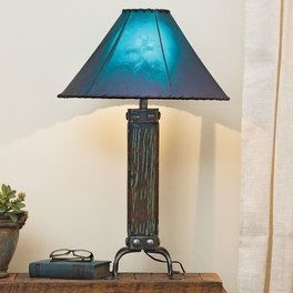 Cloudburst Turquoise Wood Table Lamp | Lone Star Western Decor Western Lamps, Western Table, Antler Lamp, Western Living Room, Turquoise Table, Rustic Lamp, Rustic Lamp Shades, Black Forest Decor, Rustic Table Lamps