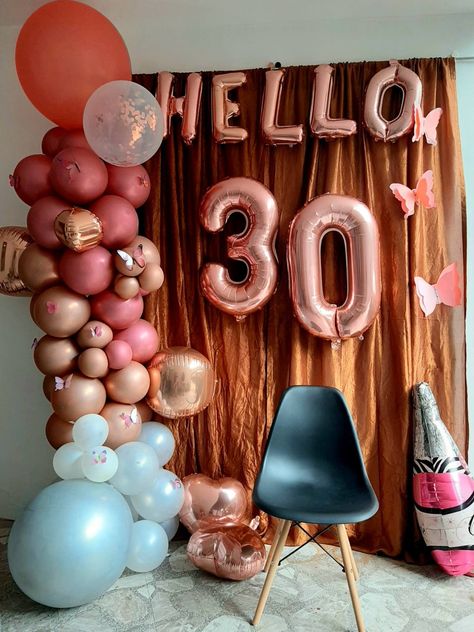 30th Birthday Backdrop Ideas, Hello 30 Birthday, 30th Birthday Backdrop, 30th Birthday Decor, Husband 30th Birthday, 30th Birthday Themes, 30th Birthday Party Decorations, Hello 30, Birthday Plans