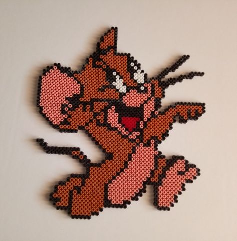 Disney Hama Beads Pattern Pixel Art, Tom And Jerry Perler Beads, Lorax Perler Beads, Garfield Perler Beads, Disney Hama Beads Pattern, Tom A Jerry, Pyssla Ideas, Hama Beads Disney, Hama Disney