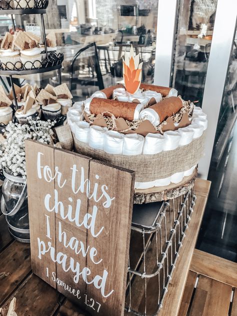 Smore Theme Baby Shower Ideas, Smore Love Baby Shower Theme, Smores Baby Shower Theme, Cabin Baby Shower Theme, S’mores Baby Shower Decorations, Smore Love Baby Shower Party Ideas, Camp Baby Shower Ideas, Campfire Baby Shower Theme, Happy Camper Baby Shower Theme