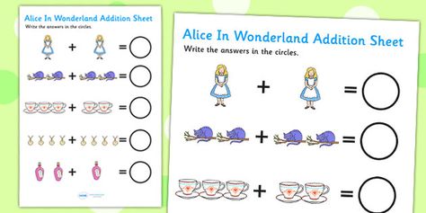 Alice in Wonderland Addition Sheet - alice in wonderland, addition sheet, addition, addition worksheet, alice in wonderland worksheet Percy The Park Keeper, Alice In Wonderland Play, Flying Card, Playing Card Crafts, Printable Playing Cards, Alice In Wonderland Crafts, Addition Worksheet, Number Formation, Alice In Wonderland Disney