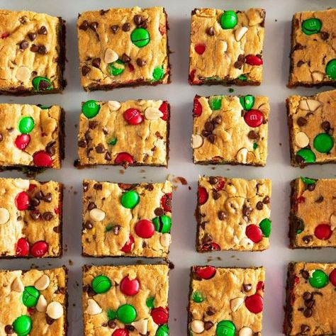 M&M Christmas Cookie Bars - No. 2 Pencil Christmas Chocolate Chip M&m Cookie Bars, M&m Cookie Bars Christmas, Christmas Blondies M&m, Peanut M And M Recipes, M&m Cookie Bar, Christmas M&m Cookie Bars, M&m Christmas, Cookie Bars Recipes Easy, M&m Cookie Bars