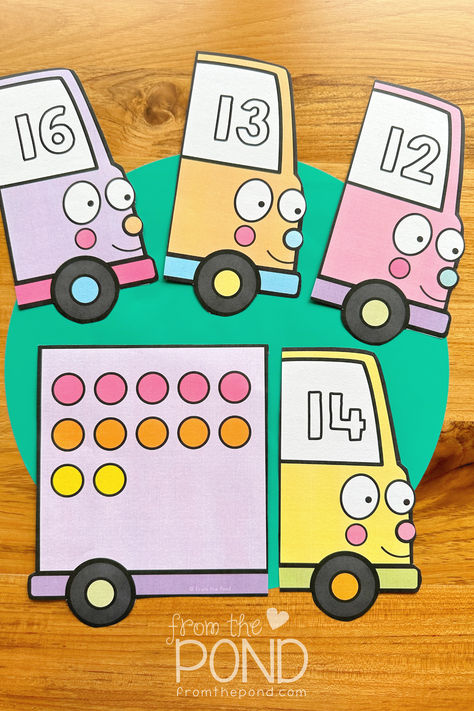 Make fun number truck puzzles and support number sense as well as some early addition with our Rainbow Number Truck display posters. Read more on the blog! Kinder Centers, Preschool Boards, Blocks Preschool, Cvc Word Activities, Display Posters, Number Posters, Cvc Word, Clip Art Pictures, Number Poster