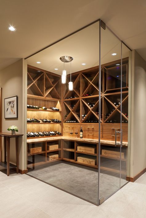 Mini Wine Cellar, Wine Cellar Architecture, Closet Wine Cellar, Contemporary Wine Cellar, Pool Architecture, Custom Wine Room, Wine Bar Restaurant, Wine Rooms, Home Wine Cellars