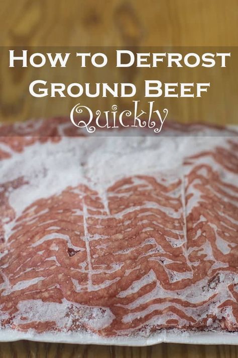 Find out how to defrost ground beef on your schedule with four different methods. Defrost Ground Beef Instant Pot, How To Defrost Ground Beef Quickly, Shelf Cooking, Instant Recipe, Meat Ideas, Dinner Meat, Meat Meals, Low Carb Soup Recipes, Frozen Beef