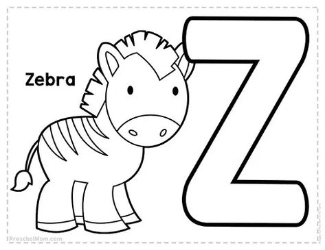 Alphabet Coloring Pages - Preschool Mom Alphabet Letter Coloring Pages, Letter Z Printable, Alphabet Colouring In Free Printable, Letter Z Coloring Page, Abc Coloring Book, Letter C Coloring Pages, Letter A Coloring Pages, Snowman Coloring Pages, Kindergarten Coloring Pages