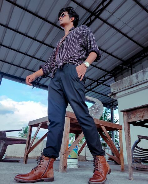 Polo Players, Suede Dress Shoes, Low Angle Shot, Stylish Man, Fall Wardrobe Essentials, Low Angle, Rugged Look, Blue Shirt Dress, Slip On Boots