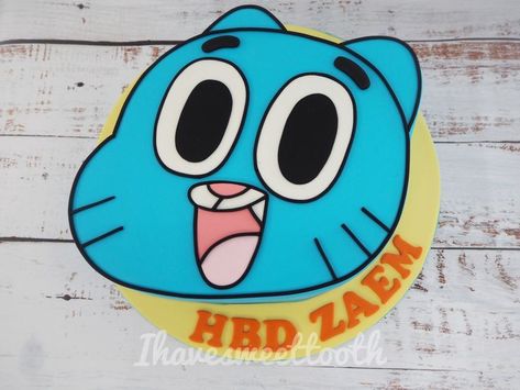 Custom 3D Cake Theme: Gumball (The amazing world of characters) #ihavesweettooth #ihstfondantcakes #cookieartistmalaysia #cakeartistmalaysia #igcakes #sayajualkek #ihavesweettooth #klbaker #ihst3dcake Gumball Cake, 3d Cake, The Amazing, Disney Characters, Cake, Disney