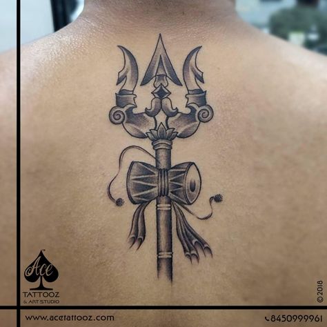 Lord #Shiva Customised Trishul tattoo sketched and Tattooed by our Ace Artist #ChetanRathod done at AceTattoozMumbai I#ndia. #LordShiva #Trident #Damru #Trishul #AceTattooz Trisula Tattoo Design On Hand, Trisula Tattoo, Trisula Tattoo Design, Trasul Tattoo, Mahadev Hand, Hindu Tattoos, Trident Tattoo, Trishul Tattoo Designs, Shiva Sketch