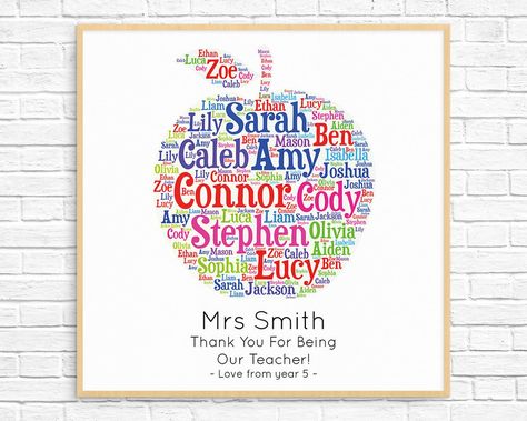 Art Teacher Appreciation, Unique Teacher Gifts, Future Teacher Gifts, Christmas Teacher Gift, Teachers Appreciation Week Gifts, Teacher Gift Printables, Thanks Words, Unique Teachers Gift, Teacher Retirement Gifts