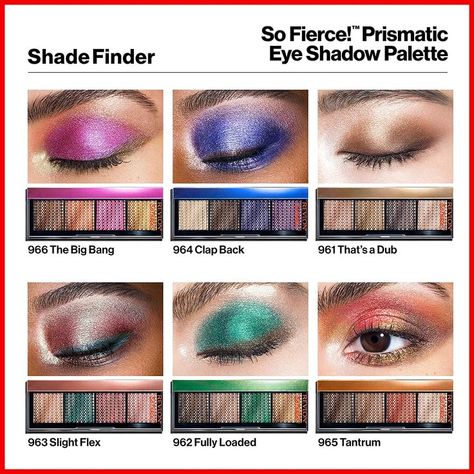 Eyeshadow Palette by Revlon, So Fierce Prismatic Eye Makeup, Ultra Creamy Pigmented in Blendable Matte & Pearl Finishes, 961 That's A Dub, 0.21 Oz Revlon Eyeshadow Palette, Revlon Eyeshadow, Cover Fx, Lip Hair, Eye Shadows, Face Hair, Sally Hansen, Shadow Palette, Flower Beauty