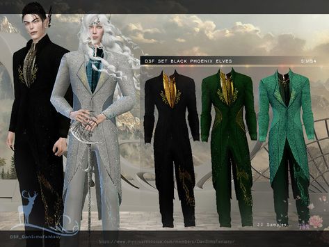 Elegant elven style set, available in 22 samples. The pants require the Spa Day expansion. Found in TSR Category 'Sims 4 Downloads' Vampire Dresses, Fantasy Apocalypse, Elf Suit, Elf Pajamas, Vampire Clothes, Elf Clothes, Secret Dress, Sims 4 Mods Clothes, Best Sims