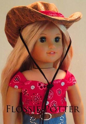 Town and Country Set 18 inch Doll Clothes PDF Pattern Download | Pixie Faire Cowboy Hat Pattern, American Outfits, Girl Western, Native American Clothing, Doll Clothes Pattern, American Girl Crafts, Doll Clothes Patterns Free, American Girl Doll Patterns, Our Generation Dolls