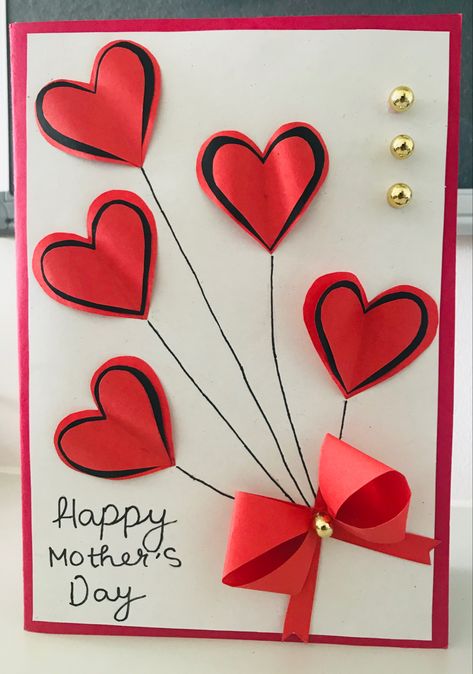 Card For 8 Mart, Cestitke Za 8 Mart, Card For Mother's Day Kids, 8th March Card, March 8 Womens Day Cards, 8 Mart Ideas For Kids Cards, Mother’s Day Easy Card Ideas, Majcin Dan, Mother’s Day Cards Handmade Drawings