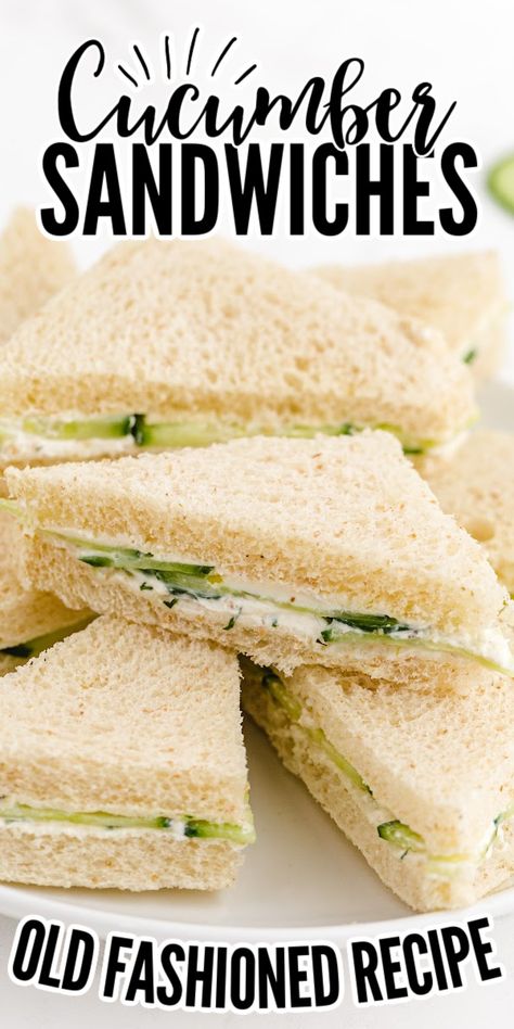 Cucumber sandwiches are delightful finger sandwiches made with crisp slices of cucumber, cream cheese, and fresh herbs, sandwiched between fresh pieces of bread. Best Cucumber Sandwiches, Cucumber Cream Cheese Sandwiches, Party Sandwiches Recipes, Sandwiches Lunch, Cucumber Sandwiches Recipes, Cucumber Sandwich, Cream Cheese Sandwiches, Tea Party Sandwiches, Sandwiches Recipes