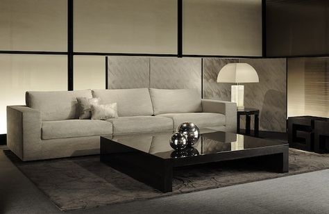 Love this Armani couch. Armani Kitchen, Armani Casa, Luxe Living Room, Furniture Design Living Room, Luxe Interiors, Furniture Showroom, Miami Design, Italian Furniture, Space Saving Furniture