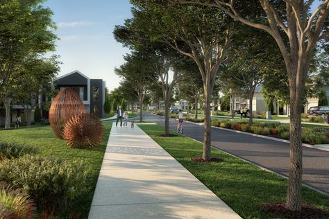 Kinley Estate | TCL Limestone Quarry, Gate Designs Modern, Pedestrian Walkway, Residential Development, Apartment Architecture, Road Design, Garden Park, Street Design, Environmental Design