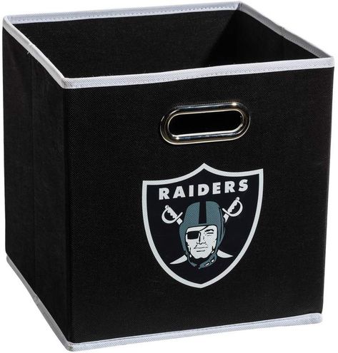 Franklin Sports Oakland Raiders Collapsible Storage Bin Raiders Gifts, Cube Shelving, Oakland Raiders Fans, Sports Storage, Pro Football Teams, Fabric Storage Cubes, Nfl Oakland Raiders, Collapsible Storage, Raiders Fans