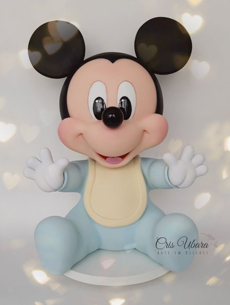 Mickey Mouse Fondant, 16th Birthday Cake For Girls, Mickey Mouse Doll, Mickey And Minnie Cake, Dr Seuss Birthday Party, Mickey Mouse Images, Mickey Baby, Clay Crafts For Kids, Minnie Cake