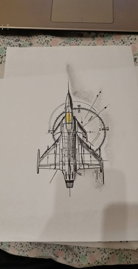 210+ Inspiring Aviation Tattoos Designs (2023) Airplane and Pilot - TattoosBoyGirl Air Force Airplane, Aerospace Tattoo, Fighter Planes Drawing, F16 Drawing, Fighter Pilot Tattoo, F16 Tattoo, Fighter Plane Drawing, Jet Plane Drawing, Air Force Drawings