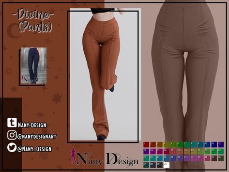 Divine (Pants) | Patreon Sims 4 Leather Pants Cc, Sims 4 Cc Flared Pants, Sims 4 Capri Pants, Sims 4 Flared Leggings, Sims 4 Cc Thong Pants, Sims4 Cc Leggings, Sims 4 Female Pants Cc, Clothes For Women Sims 4, Sims Cc Female Clothes