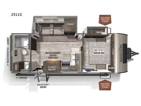 Bedroom Entertainment Center, Rockwood Mini Lite, Travel Trailer Floor Plans, Entry Storage, Lite Travel Trailers, New Travel Trailers, Travel Trailer Camping, Tent Campers, Fifth Wheels