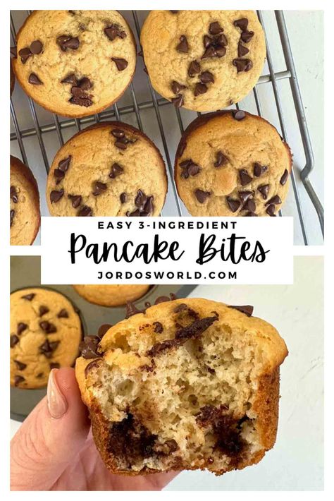 These easy, healthy pancake bites are in constant rotation at my house—I bet they'll be a hit for you, too! Just two simple ingredients form the foundation for so many delicious flavor combinations. Pancake Bites Recipe, Easy Protein Pancakes, Raspberry Pancakes, Healthy Pancake, Easy Pancake, Pancake Bites, Prep Meals, Bite Size Food, Pancake Muffins