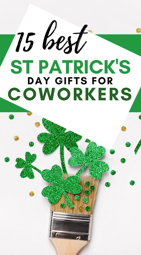 Looking for some fun Saint Patrick's Day gift ideas for your coworkers? We have selected some of the best Saint Patrick's Day gifts for the office. From things to add to a gift basket to gifts to celebrate the day, you will find the perfect St Patrick's Day gift Office St Patricks Day, Secret Pal St Patricks Day Ideas, St Patricks Day Gift Ideas For Adults, St Patrick's Day Baskets Gift Ideas, St Patricks Day Work Ideas Fun, St Patrick’s Day Gift Ideas, St Patrick’s Gift Ideas, At Patrick’s Day Gift Ideas, March Gift Basket Ideas