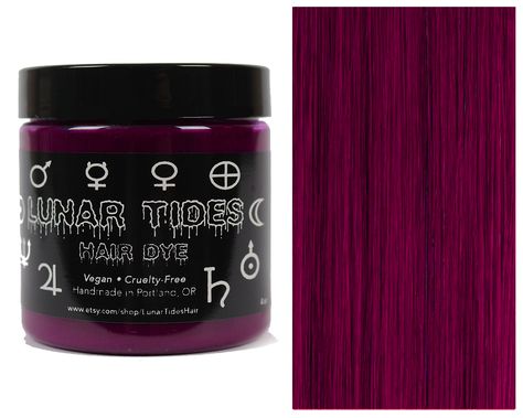 Dark Fuchsia Pink Hair Dye https://www.etsy.com/listing/281117852/new-color-dark-fuchsia-pink Lunar Tides Pastel Orange Hair, Bright Orange Hair, Orange Hair Dye, Purple Hair Dye, Purple Grey Hair, Lunar Tide, Grey Hair Dye, Hair Color Orange, Dyed Hair Purple