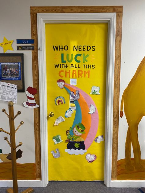 Lucky Charms Classroom Door, Charms Classroom, Door Classroom, Classroom Door Ideas, Yellow Backdrop, Classroom Door, Lucky Charms, Door Ideas, St Patrick’s Day