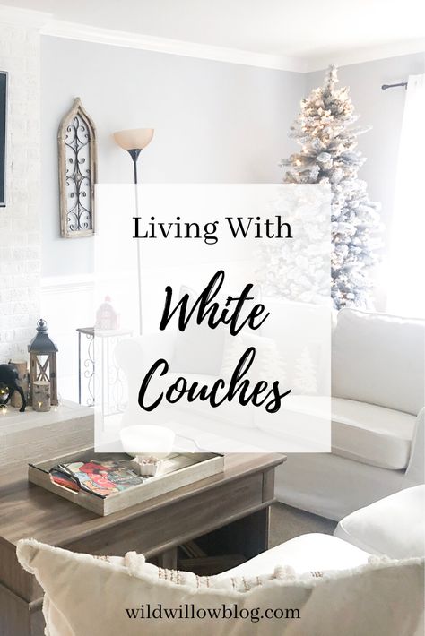 My take on living with white couches for the past three years! White Leather Couch Living Room Decor, Offwhite Couch, White Leather Couch Living Room, Leather Couch Living Room Decor, White Leather Couch, Farmhouse Couch, My First Apartment, Leather Couches Living Room, Couch Styling