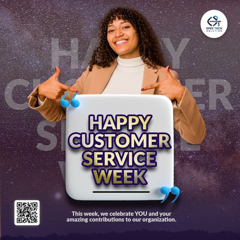 CUSTOMER SERVICE WEEK FLYER Customer Service Week Flyer, Happy Customer Service, Customer Service Week, Customer Appreciation, Happy Customer, Graphics Card, Customer Care, Graphic Design Inspiration, Flyer Design