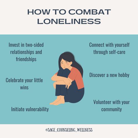 Loneliness is unfortunately a common struggle for many of us. Here are some helpful tips on how to combat it! You can do this🤗 #loneliness #mentalhealthtips #selflove #selfcompassion #selfacceptance #selfloveisntselfish #mentalhealthmatters #anxietyrelief #anxietytips #anxietytools Loneliness Quotes Positive, How To Combat Loneliness, Delete Social Media, Dealing With Loneliness, Feeling Of Loneliness, Inner Work, Therapy Ideas, Healthy Relationship, Healthy Relationship Advice