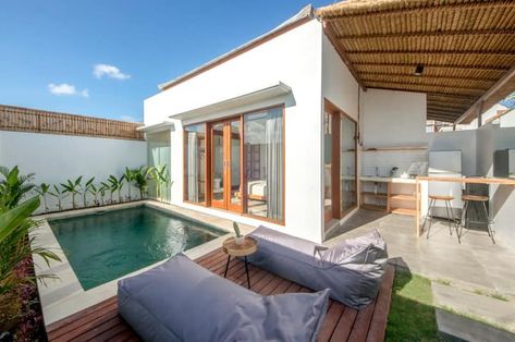 3. cozy Private villa with private pool in canggu. - Villas for Rent in Kecamatan Kuta Utara, Bali, Indonesia - Airbnb Pool Breakfast, Private Villa Bali, Villa In Bali, Canggu Bali, Villa With Private Pool, Resort Villa, One Bed, Hotel Design, Private Villas