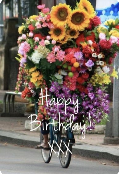 Happy Birthday Flowers Wishes, Funny Happy Birthday Wishes, Birthday Wishes Flowers, Birthday Wishes Greetings, Birthday Greetings Friend, Happy Birthday Art, Happy Birthday Greetings Friends, Happy Birthday Friend, Cards Flowers